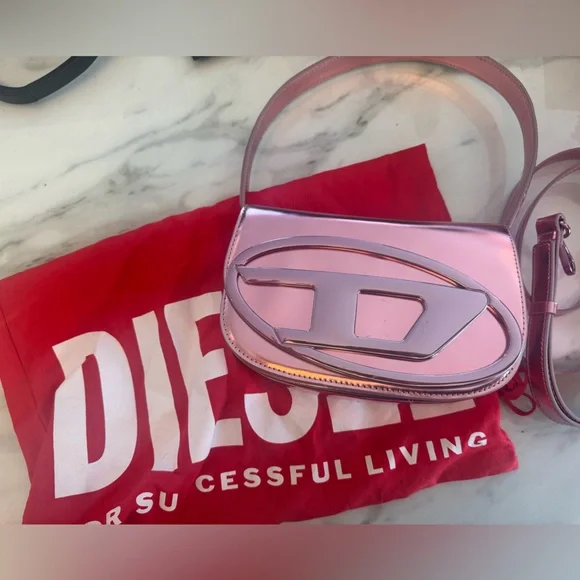 Diesel 1DR Metallic Pink Shoulder Bag - Picture 3 of 4